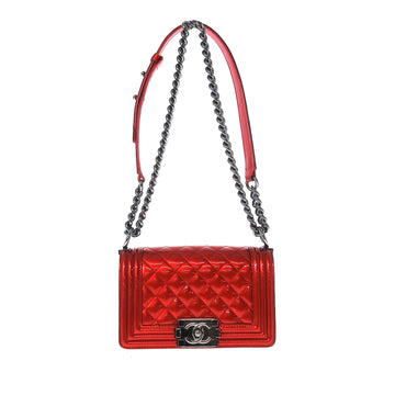 CHANEL Small Patent Boy Flap Bag