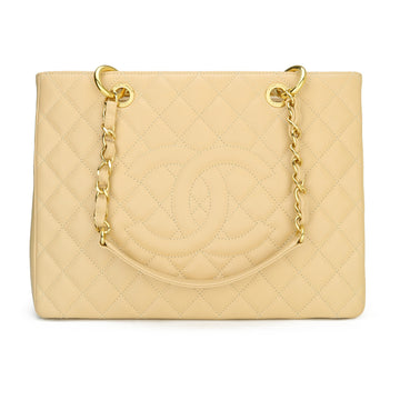 Chanel Grand Shopping Tote [GST] Beige Caviar Gold Hardware 2012