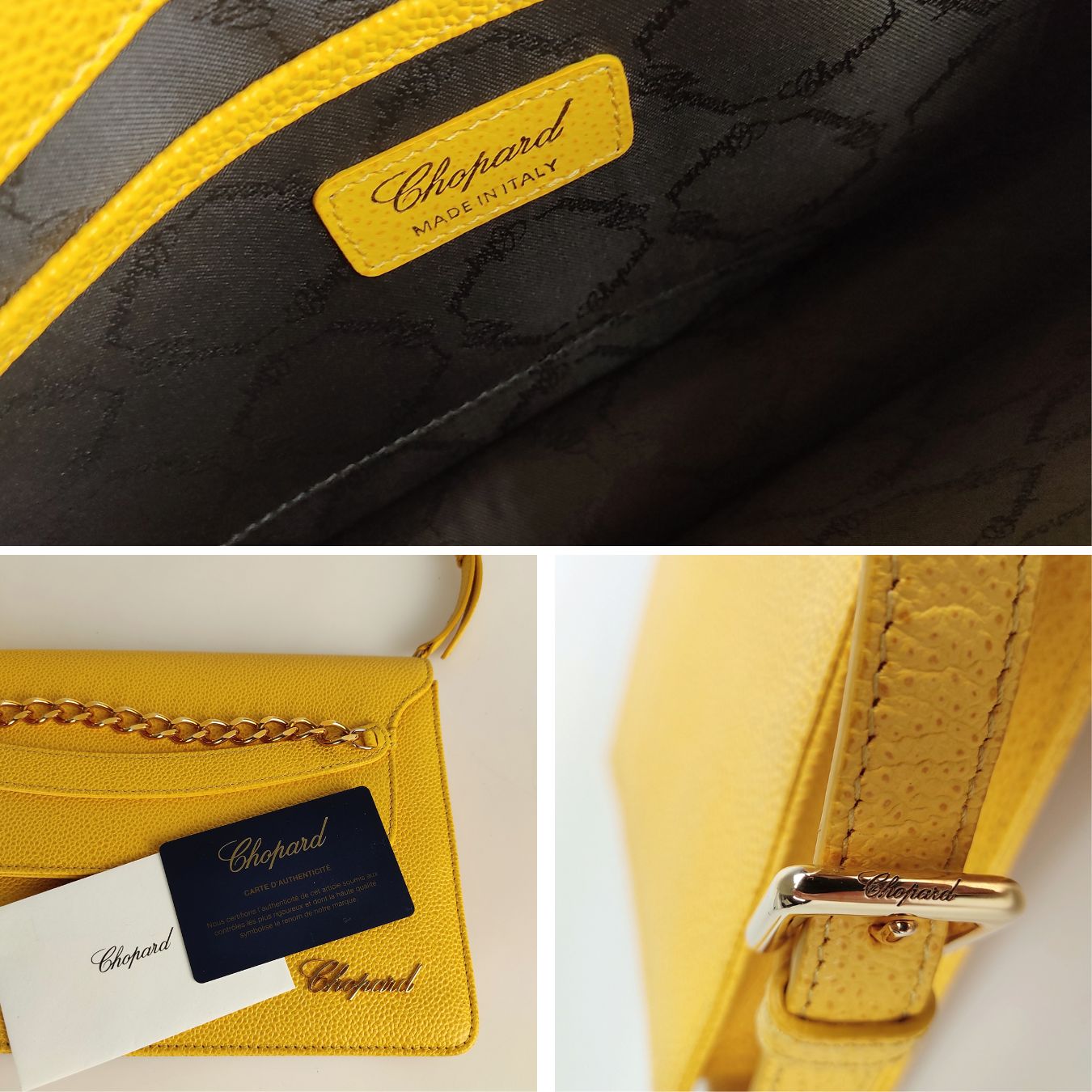 CHOPARD Monaco shoulder bag in yellow leather