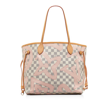 LOUIS VUITTON Damier Azur Tahitienne Neverfull MM Tote Bag