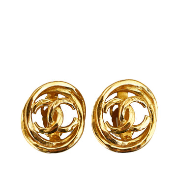 CHANEL CC Clip On Earrings Costume Earrings