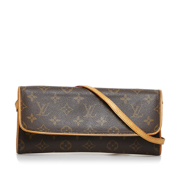 LOUIS VUITTON Monogram Pochette Twin GM Crossbody Bag