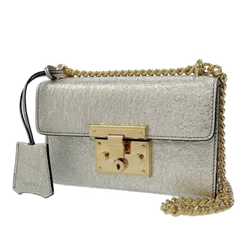 GUCCI Small Metallic Padlock Crossbody Crossbody Bag