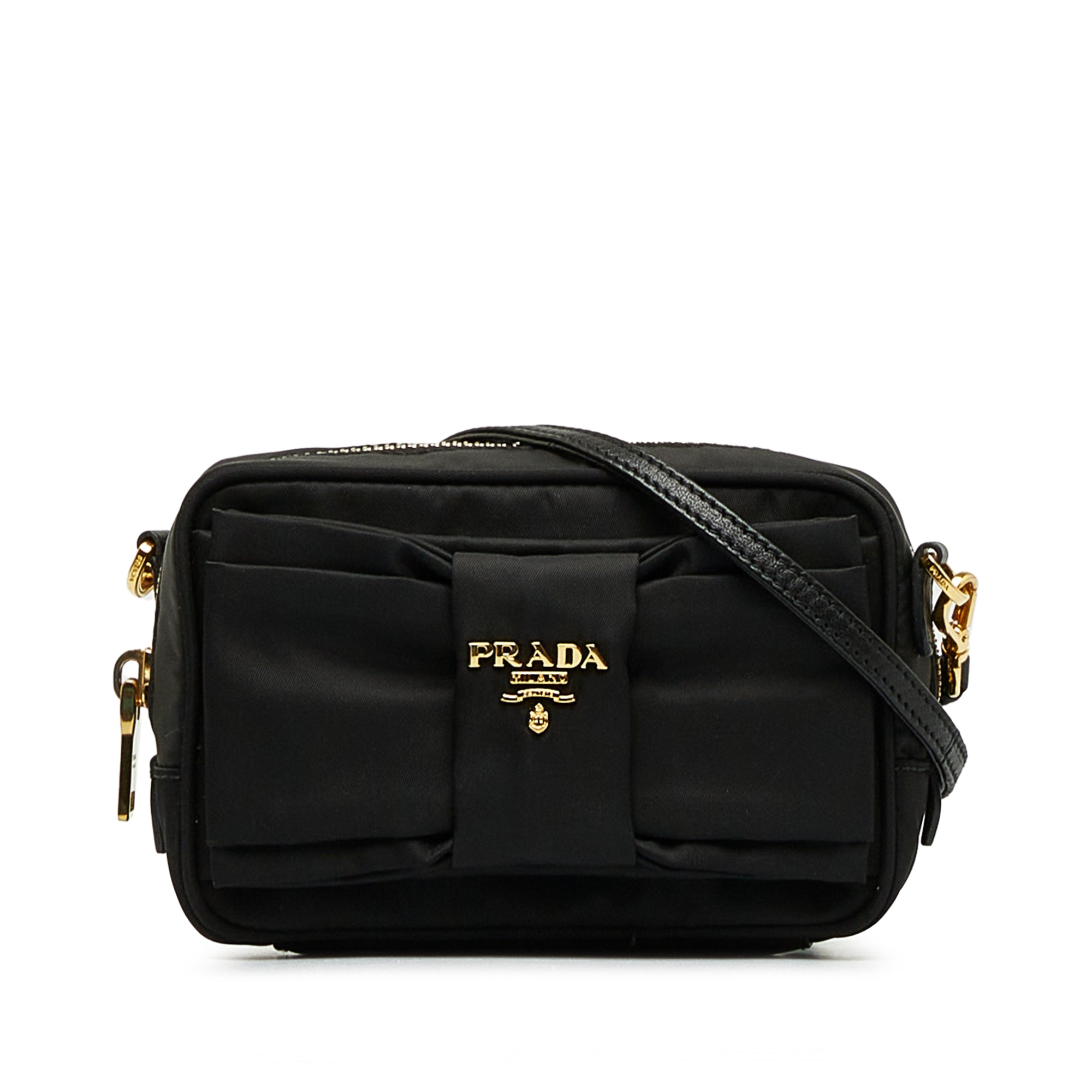 PRADA Fiocco Bow Tessuto Crossbody Bag