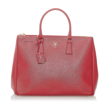 Prada Saffiano Lux Double Zip Galleria Handbag
