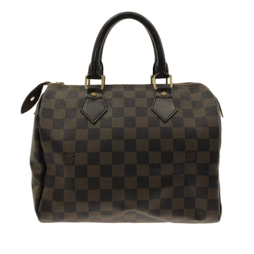 LOUIS VUITTON Damier Ebene Speedy 25 Boston Bag