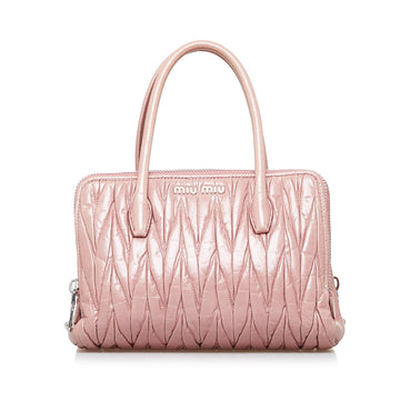 MIU MIU Matelasse Zip Satchel