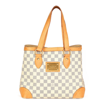 Louis Vuitton Damier Azur Coated Canvas & Vachetta Leather Hampstead PM Tote