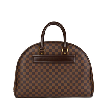 Louis Vuitton Damier Ebene Coated Canvas & Calfskin Leather Nolita GM Tote