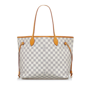 LOUIS VUITTON Damier Azur Neverfull MM Tote Bag