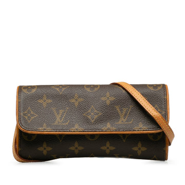 LOUIS VUITTON Monogram Pochette Twin PM Crossbody Bag