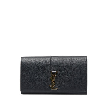 SAINT LAURENT Monogram Leather Long Wallet Long Wallets