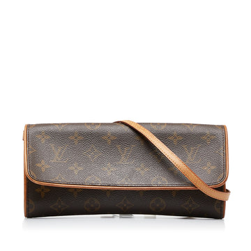 LOUIS VUITTON Monogram Pochette Twin GM Crossbody Bag