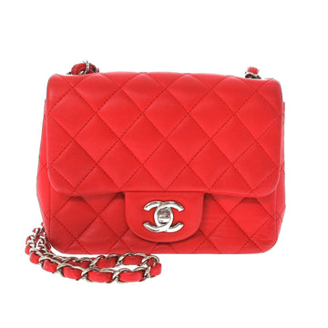 CHANEL Mini Classic Lambskin Square Single Flap Crossbody Bag