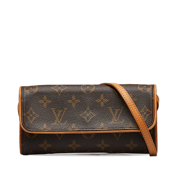 LOUIS VUITTON Monogram Pochette Twin PM Crossbody Bag