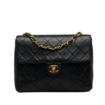 CHANEL Mini Classic Lambskin Square Flap Crossbody Bag