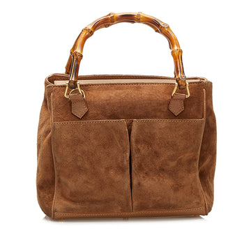 Gucci Bamboo Suede Satchel