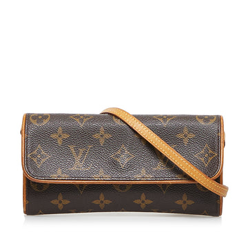 LOUIS VUITTON Monogram Pochette Twin PM Crossbody Bag