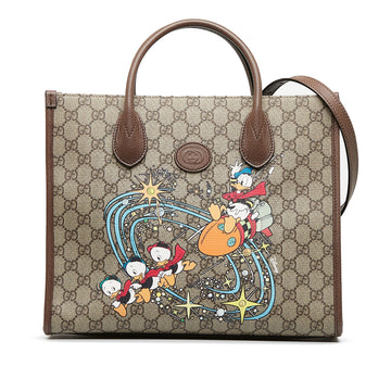 GUCCI x Disney GG Supreme Donald Duck Tote Satchel