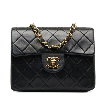 CHANEL Classic Mini Square Lambskin Single Flap Bag