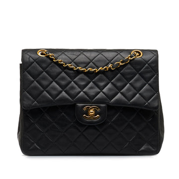 CHANEL Medium Tall Classic Lambskin Double Flap Shoulder Bag