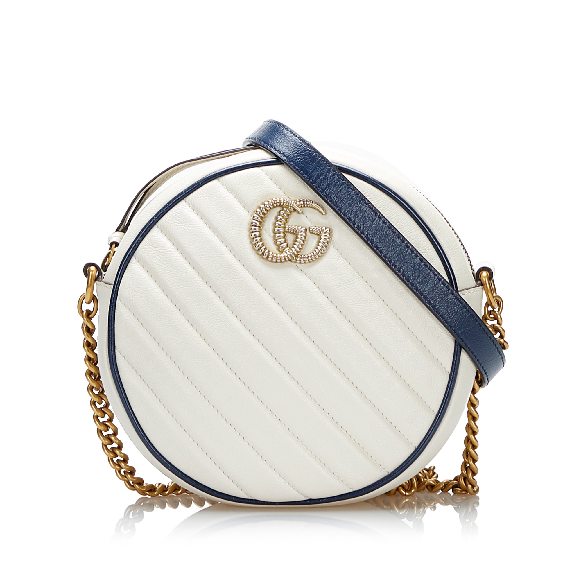 White circle gucci online purse