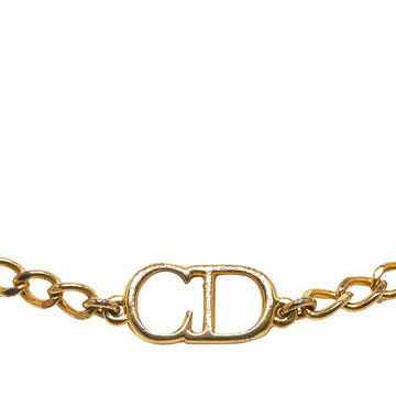 DIOR Logo Pendant Necklace Costume Necklace