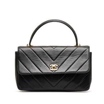 CHANEL CC Chevron Flap Satchel