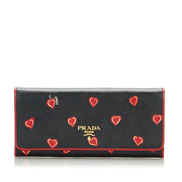 Prada Saffiano Heart Long Wallet Long Wallets