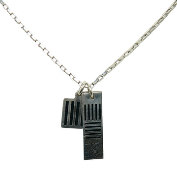 LOUIS VUITTON Damier Black Necklace Costume Necklace