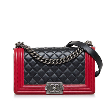 CHANEL Medium Boy Flap Bicolor Shoulder Bag