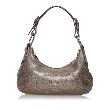 Prada Vitello Daino Canapa Logo Shoulder Bag