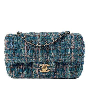 CHANEL Mini Classic Rectangular Tweed Flap Bag