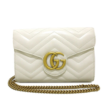 GUCCI GG Marmont Wallet on Chain Crossbody Bag