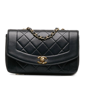 CHANEL Small Lambskin Diana Crossbody Bag