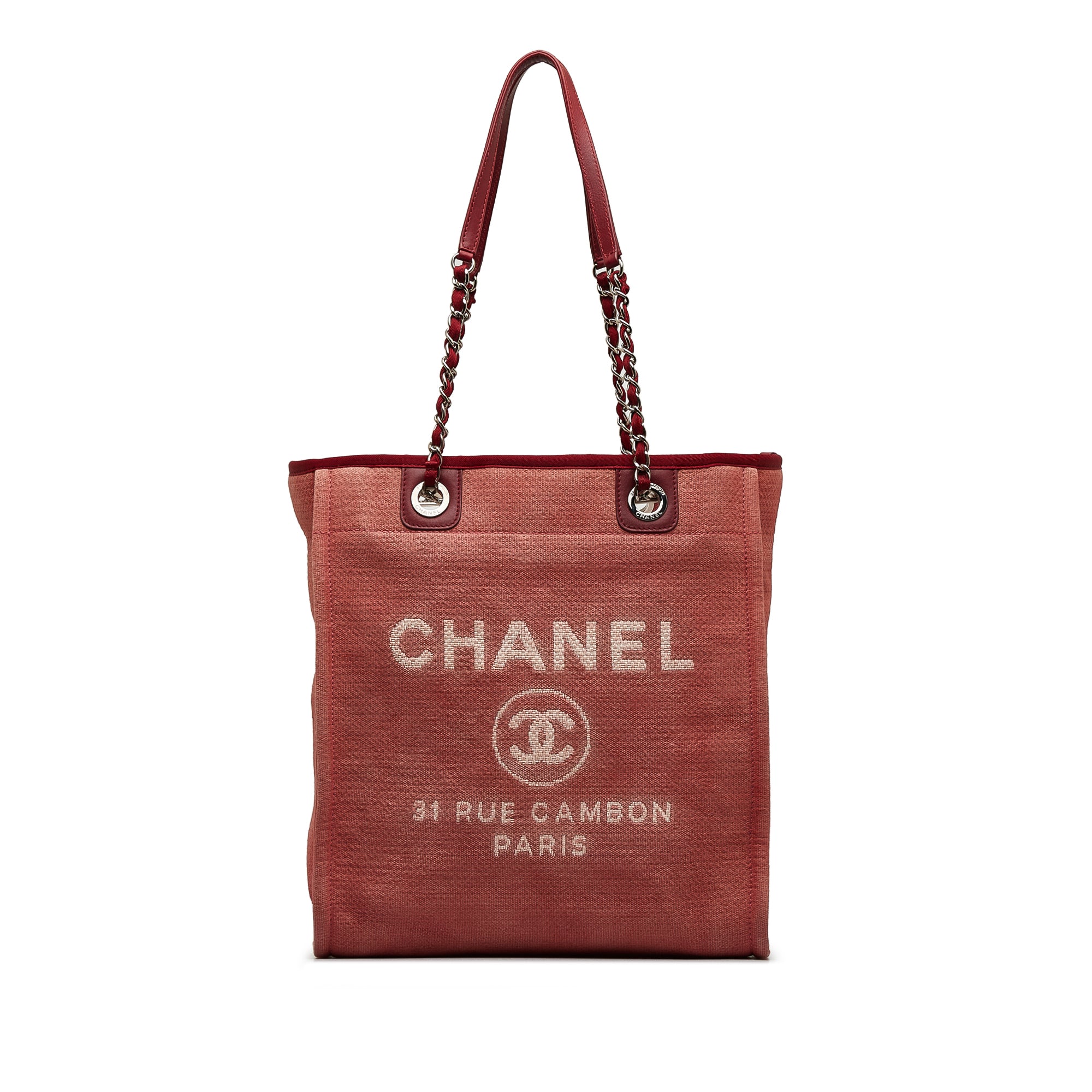 Chanel leather discount deauville tote