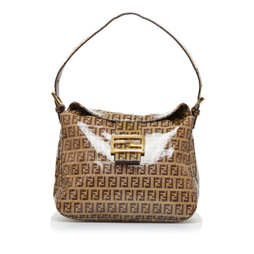 FENDI Crystal Zucchino Doulbe Flap Baguette