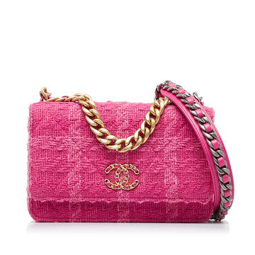 CHANEL Tweed 19 Wallet On Chain Crossbody Bag