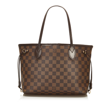 Louis Vuitton Damier Ebene Neverfull PM Tote Bag