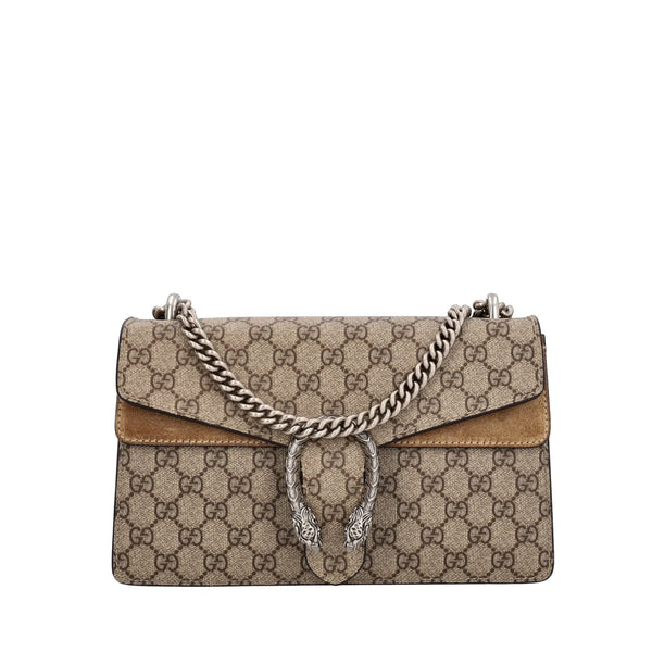 GUCCI GG Supreme Small Dionysus Shoulder Bag Beige