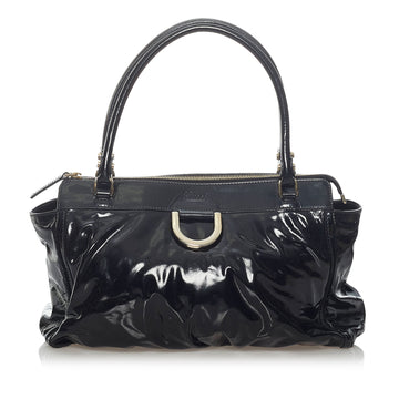 Gucci Abbey D-Ring Patent Leather Handbag