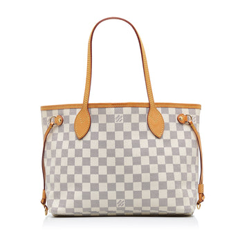 LOUIS VUITTON Damier Azur Neverfull PM Tote Bag