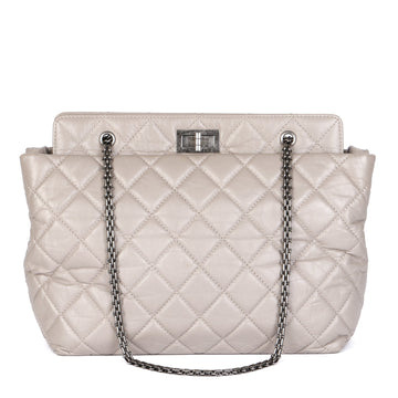 Chanel Greige Quilted Calfskin Leather 255 Reissue Shoulder Bag