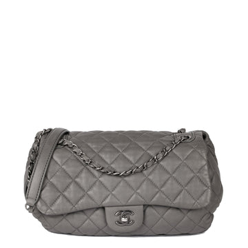 Chanel Grey Bubble Quilted Velvet Lambskin Leather Small Bubble Flap Bag