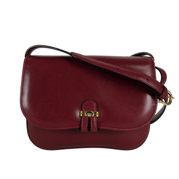 GUCCI Camera shoulder bag from the 50s in burgundy leather