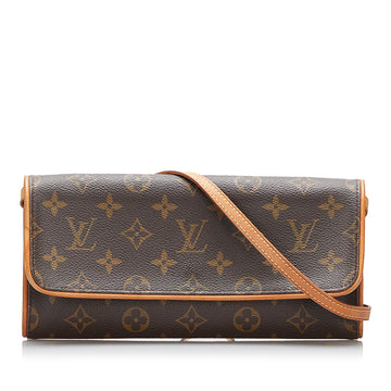 LOUIS VUITTON Monogram Pochette Twin GM Crossbody Bag