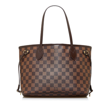 LOUIS VUITTON Damier Ebene Neverfull PM Tote Bag