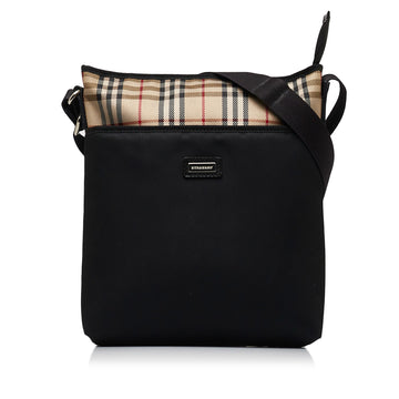 BURBERRY Nylon House Check Crossbody Bag