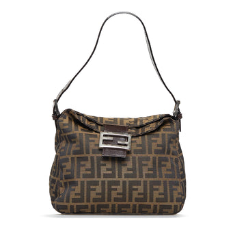 FENDI Zucca Double Flap Shoulder Bag