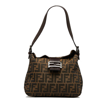 FENDI Zucca Double Flap Shoulder Bag